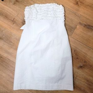 White strapless Lilly Pulitzer dress size 10 Franco dress